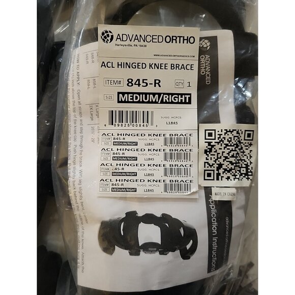 Advanced Ortho ACL Hinged Knee Brace RIGHT AND LEFT size MEDIUM NEW FACTORY NIP - Picture 5 of 6